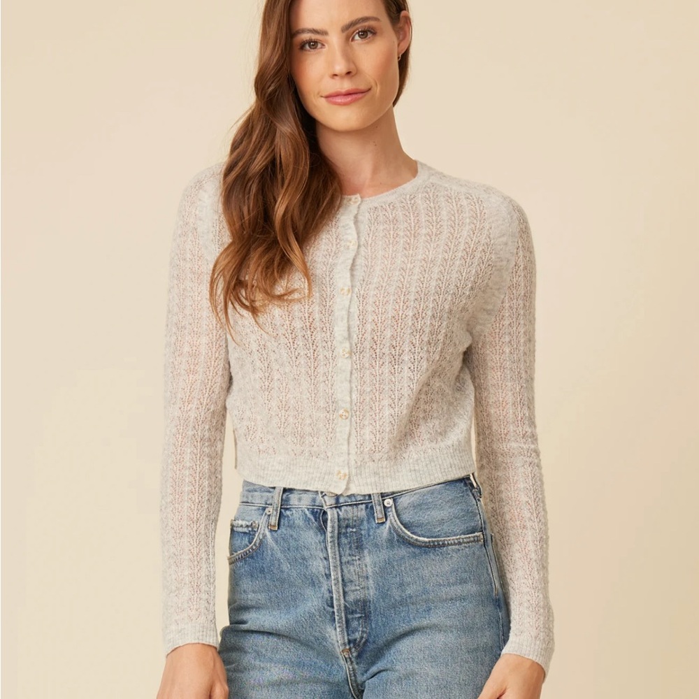 XS - One Grey Day - Harrison Cardigan - Heather Grey - NWT